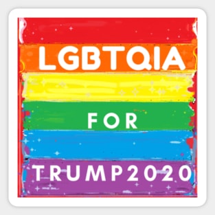 LGBTQIA FOR TRUMP 2020 Mug, Pin, Sticker Sticker